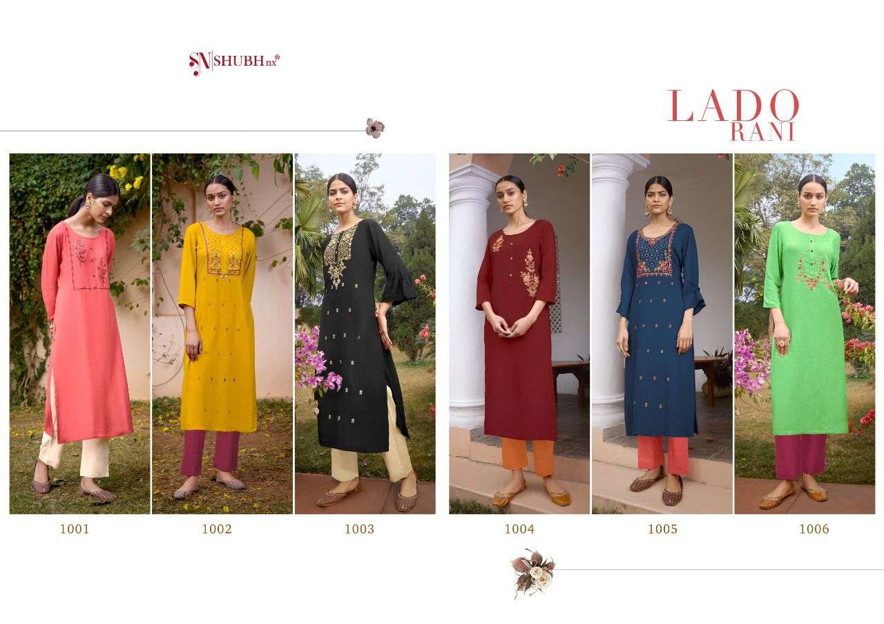 Shubh NX Lado Rani vol 1 Catalog Festive Wear Rayon Kurtis 