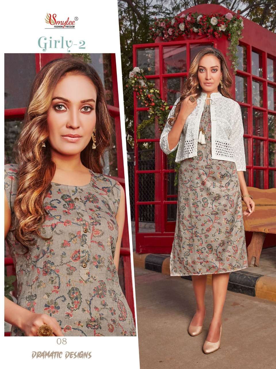 Smylee Girly vol 2 catalog Designer Rayon Kurti With Jacket