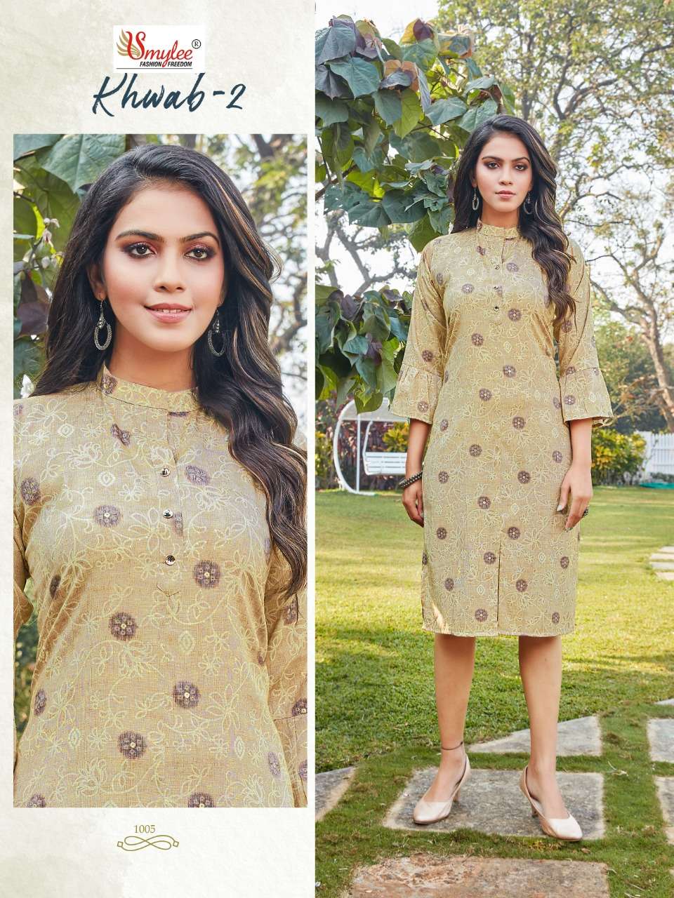 Smylee Khwab vol 2 catalog  Rayon  printed casual wear Kurtis 