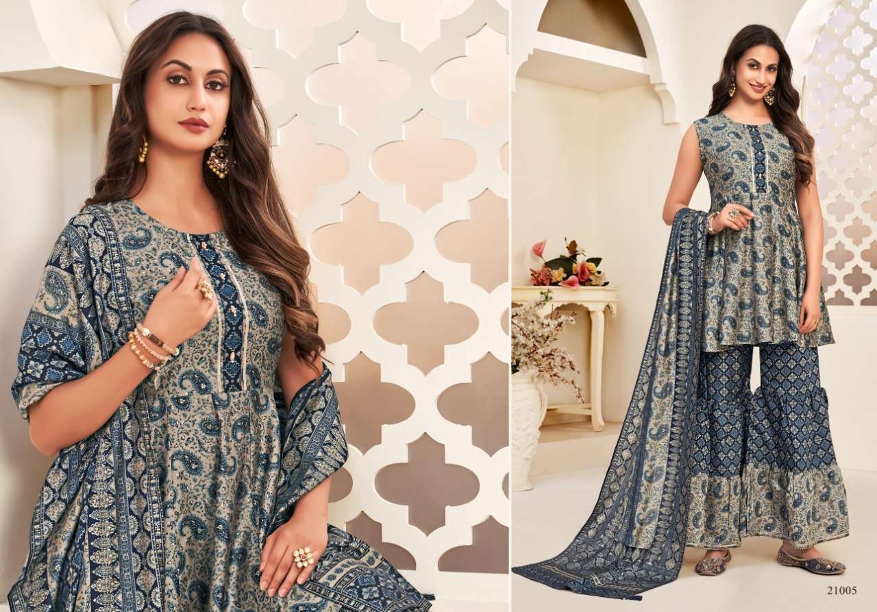 Tunic House Harlin Vol 2 Catalog Designer Wear Readymade Top Sharara With Dupatta