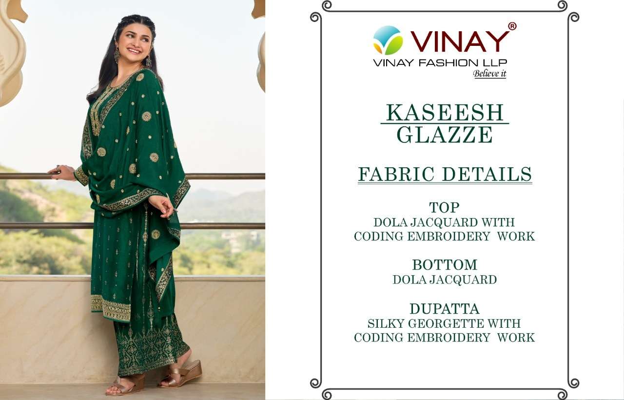 Vinay Kaseesh Glazze Catalog Exclusive Designer Wear Salwar Suits 