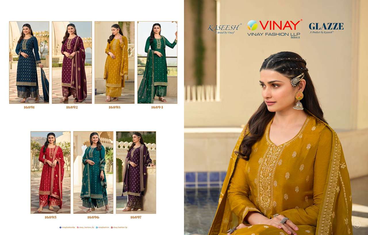 Vinay Kaseesh Glazze Catalog Exclusive Designer Wear Salwar Suits 
