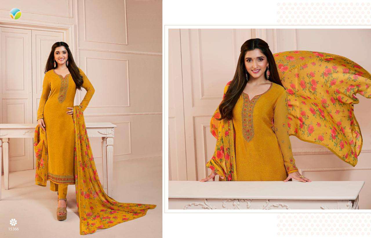 Vinay Silkina Royal Crepe Vol 33 Catalog Designer Wear Dress Materials