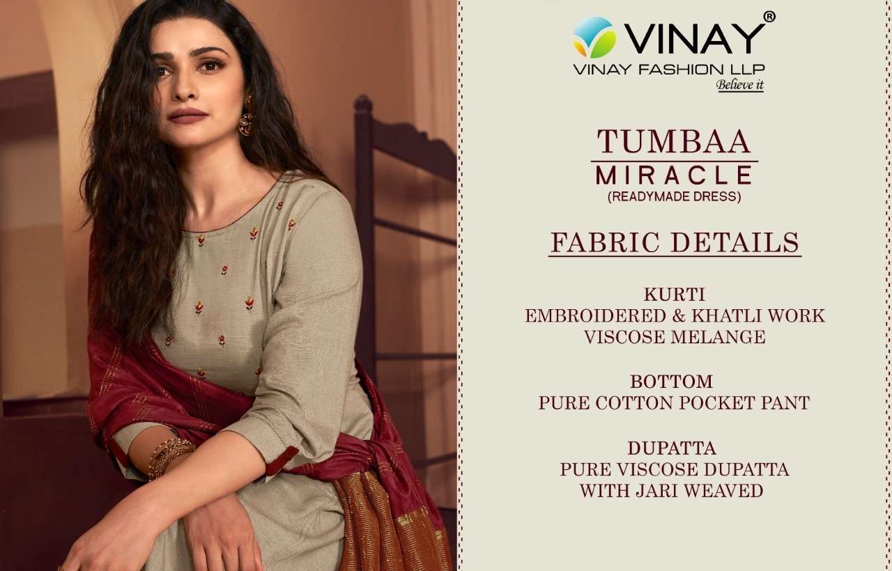 Vinay Tumbaa Miracle Catalog Designer Wear Readymade Top Bottom Dupatta