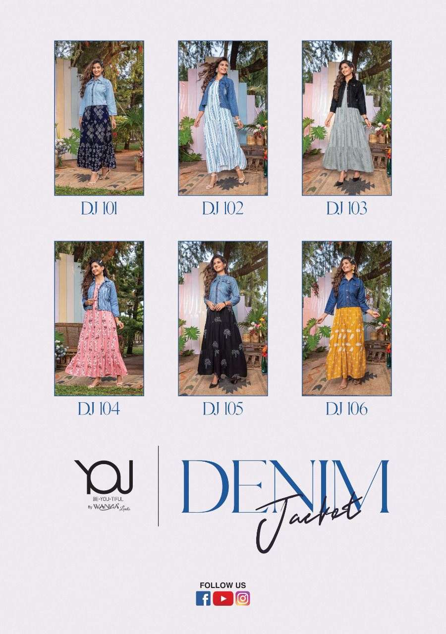 Wanna Denim jacket catalog  Fancy Kurtis With Denim Jacket 