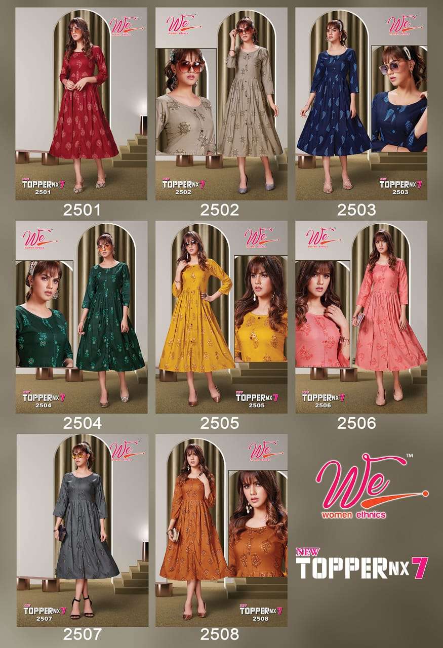 We Topper Nx vol 7 catalog  Designer  Rayon Kurtis Buy Anarkali online at Best Prices in India