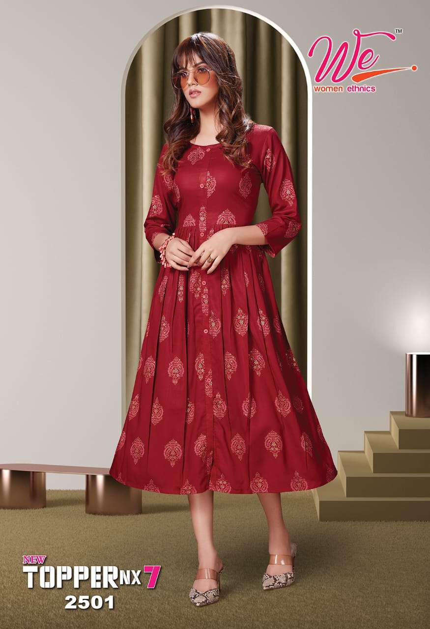 We Topper Nx vol 7 catalog  Designer  Rayon Kurtis Buy Anarkali online at Best Prices in India
