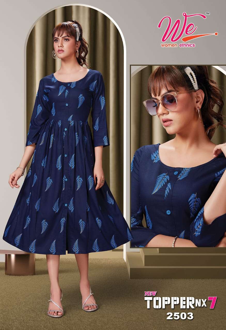 We Topper Nx vol 7 catalog  Designer  Rayon Kurtis Buy Anarkali online at Best Prices in India