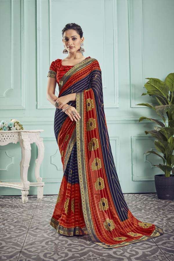 Ynf Shangrila Georgette Catalog  Fancy Wear Georgette Sarees Wholesale