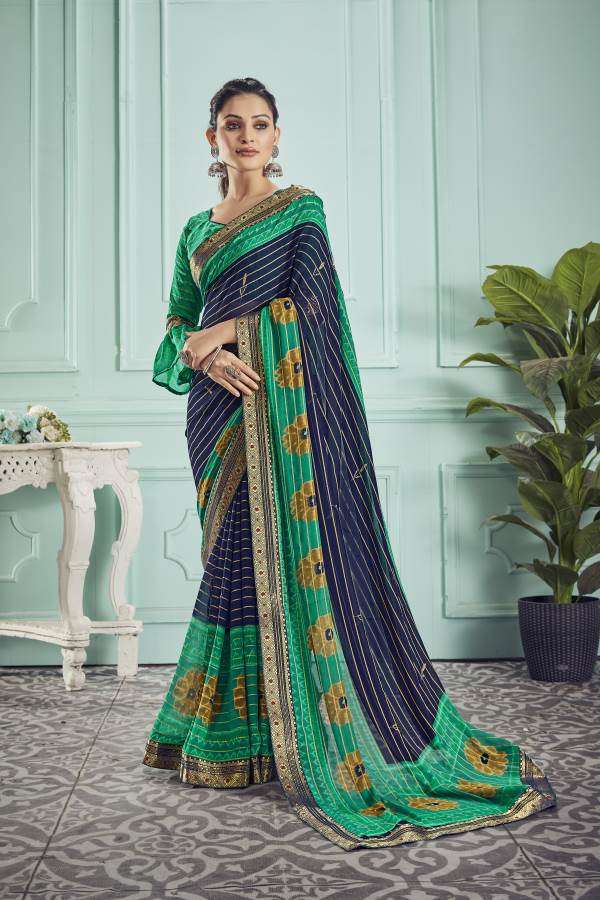 Ynf Shangrila Georgette Catalog  Fancy Wear Georgette Sarees Wholesale