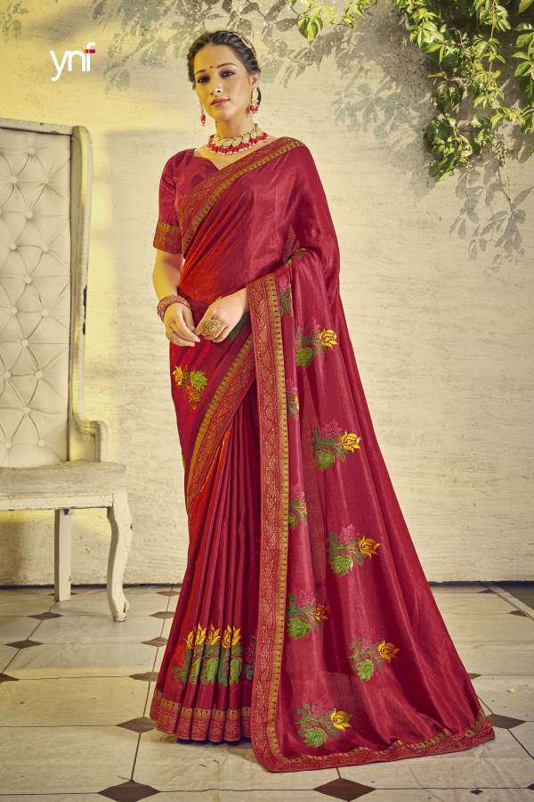 Ynf Swarovski Silk catalogue Fancy Embroidery Saree 