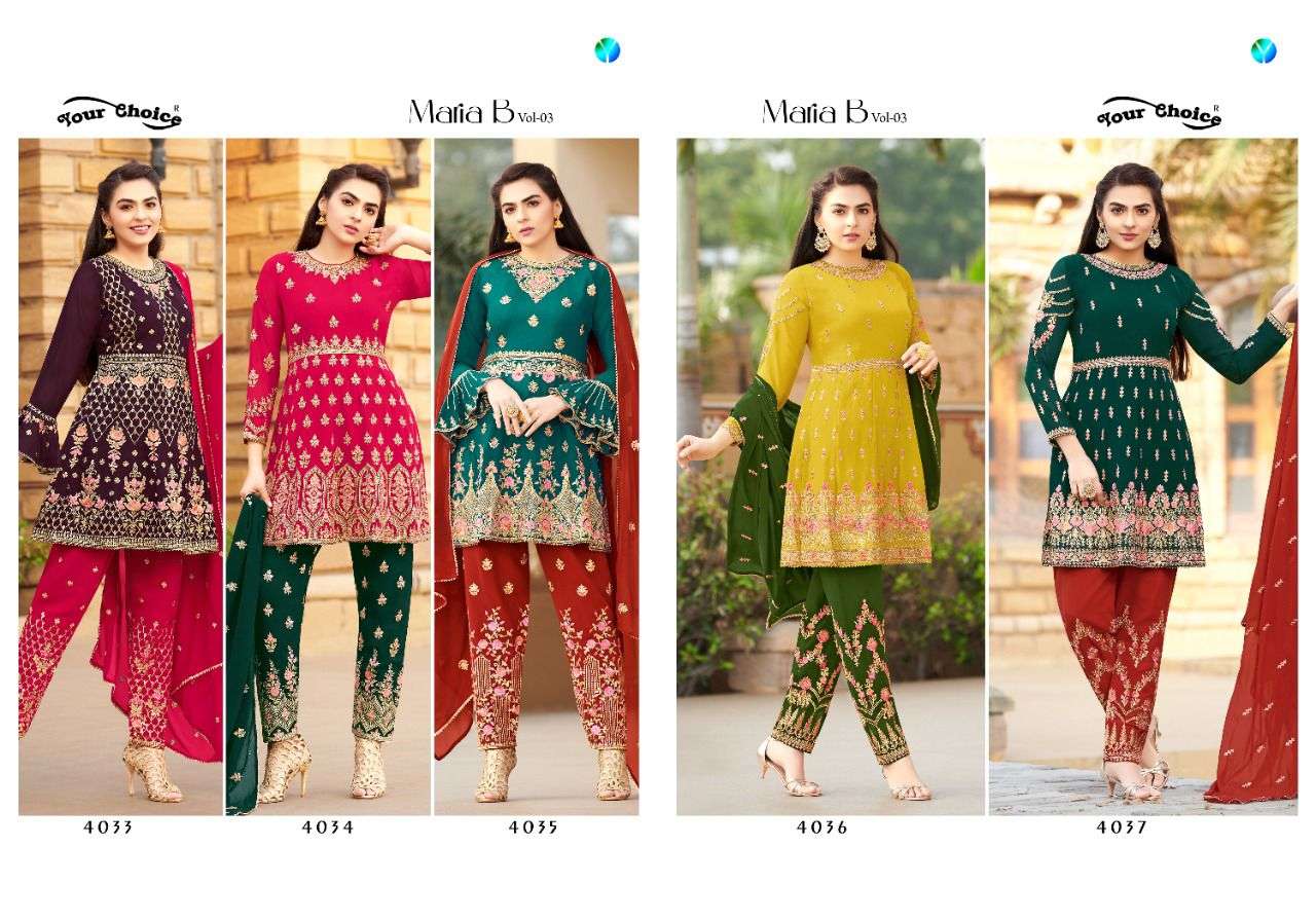Your Choice Maria B vol 3  catalog Wedding Wear Designer Salwar suits 