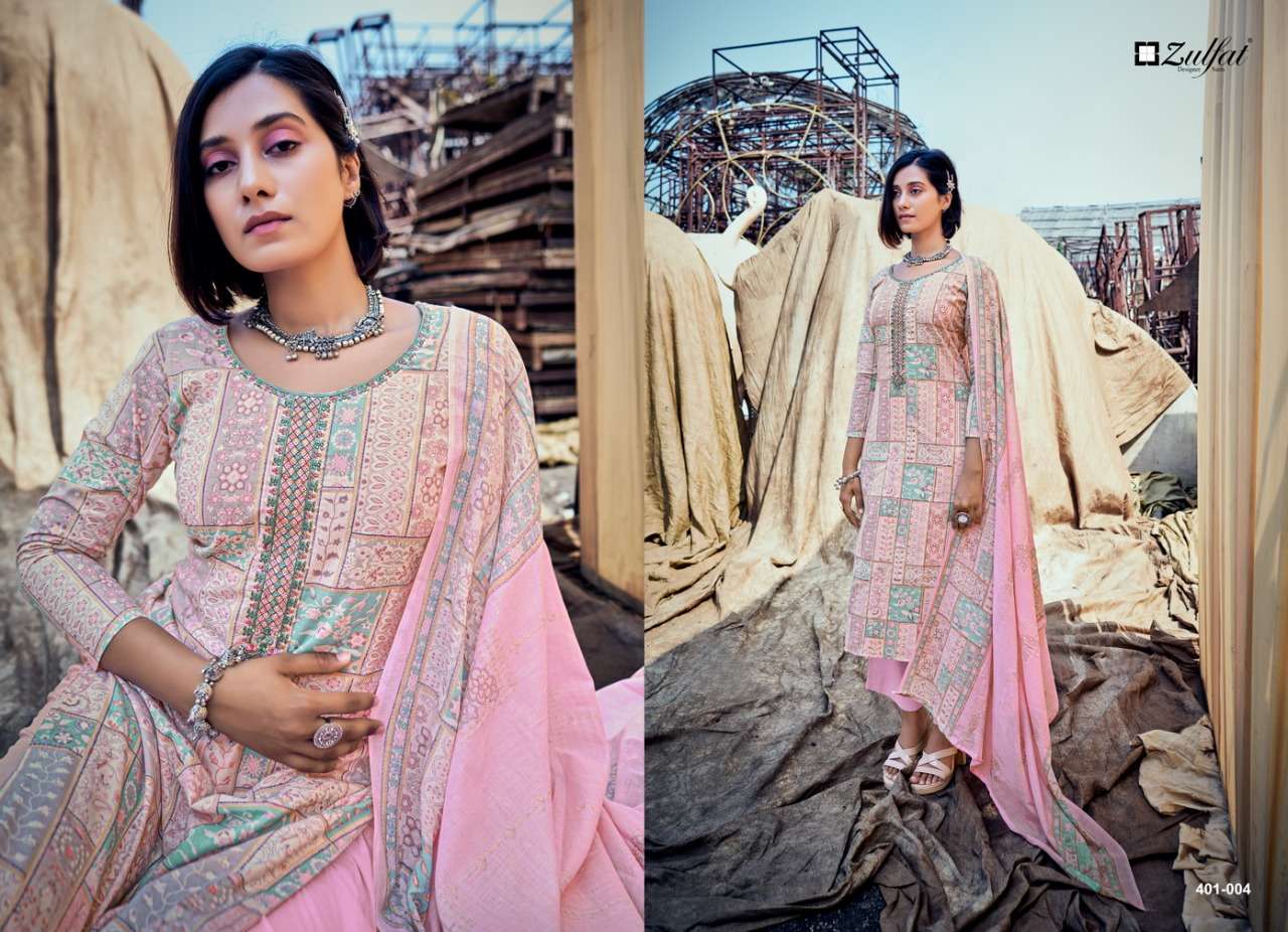Zulfat Shades catalog Exclusive  Designer Dress Material