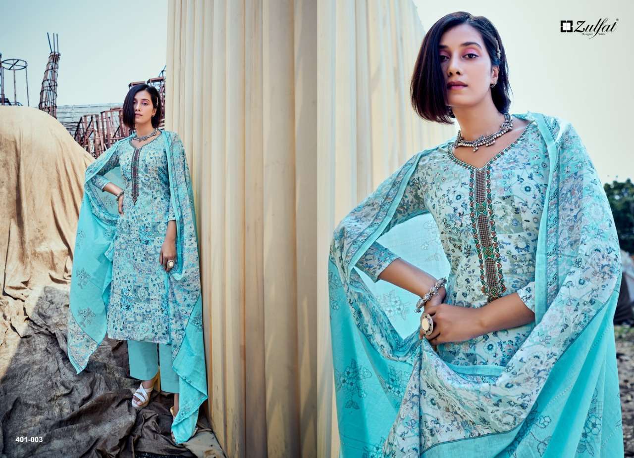 Zulfat Shades catalog Exclusive  Designer Dress Material