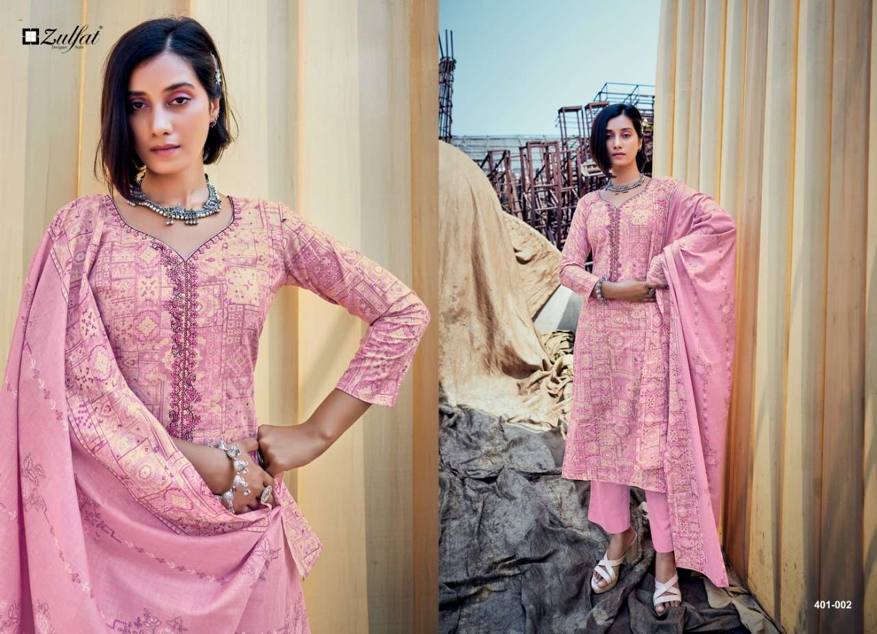 Zulfat Shades catalog Exclusive  Designer Dress Material