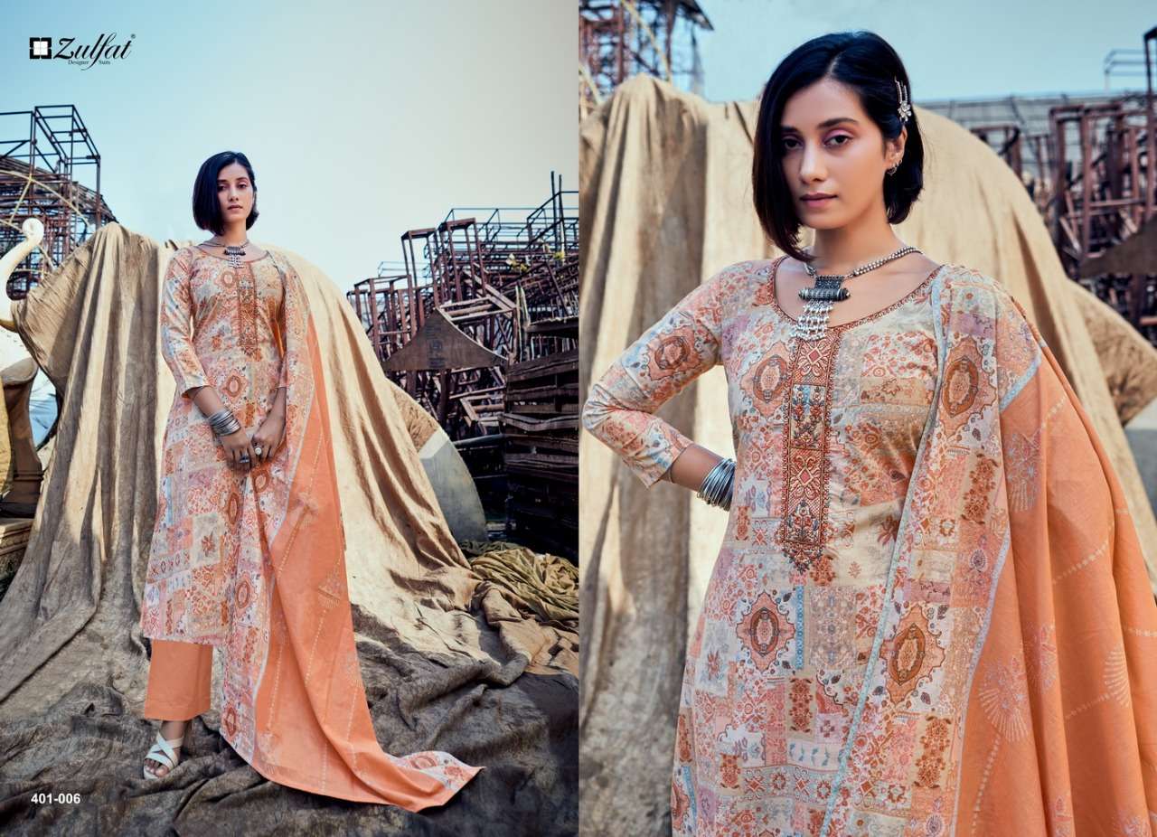 Zulfat Shades catalog Exclusive  Designer Dress Material