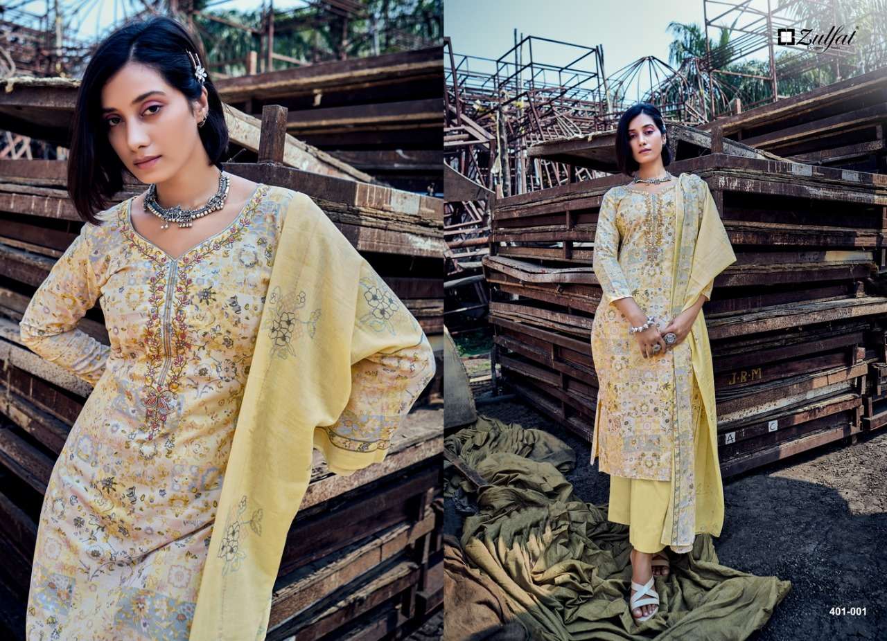 Zulfat Shades catalog Exclusive  Designer Dress Material