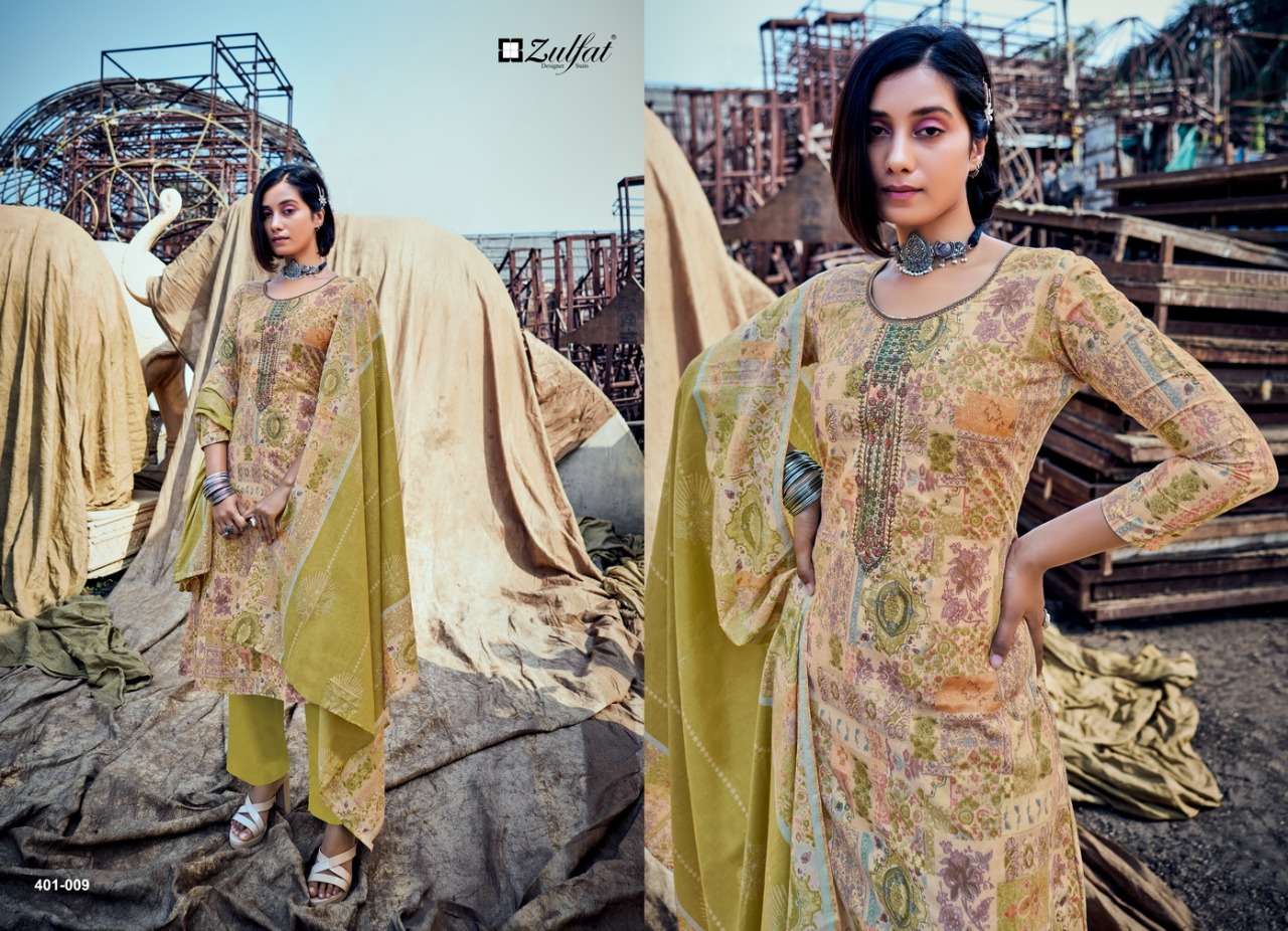 Zulfat Shades catalog Exclusive  Designer Dress Material