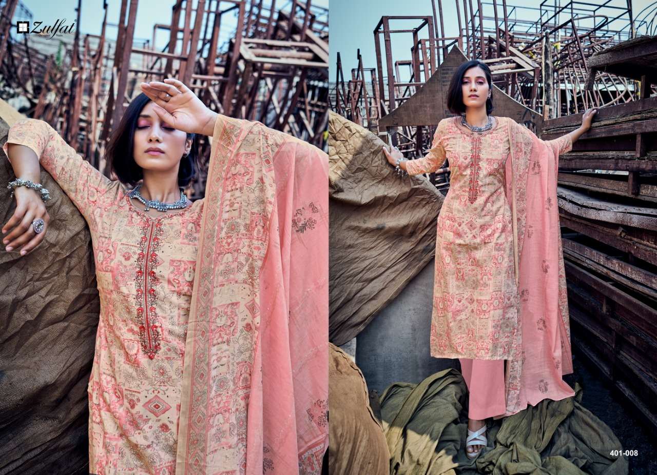 Zulfat Shades catalog Exclusive  Designer Dress Material