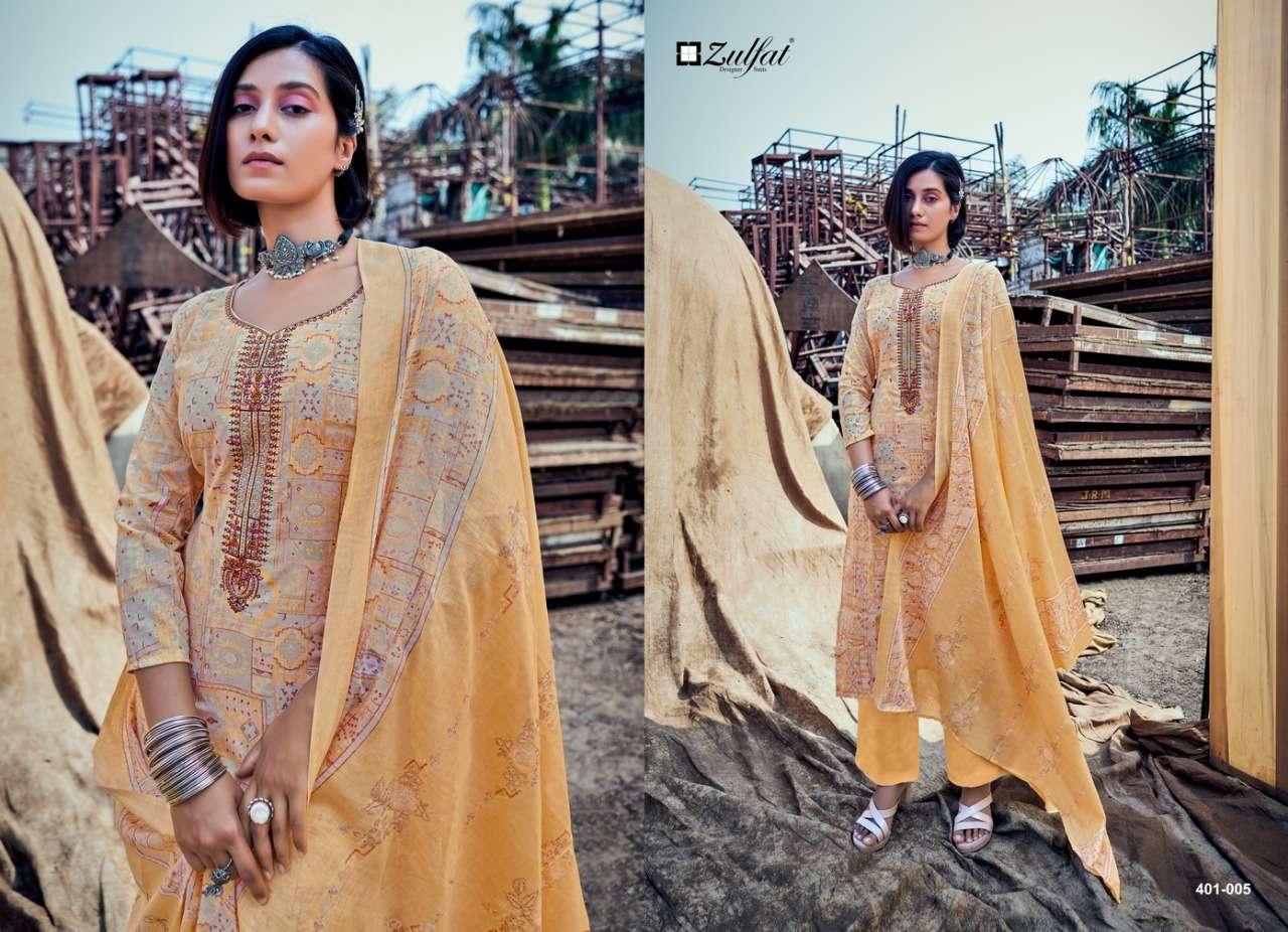 Zulfat Shades catalog Exclusive  Designer Dress Material