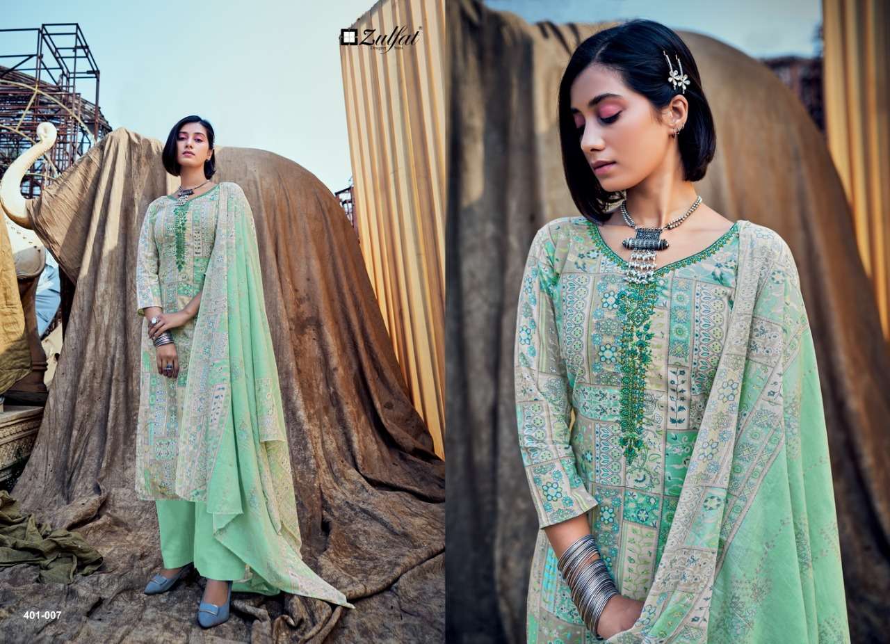 Zulfat Shades catalog Exclusive  Designer Dress Material