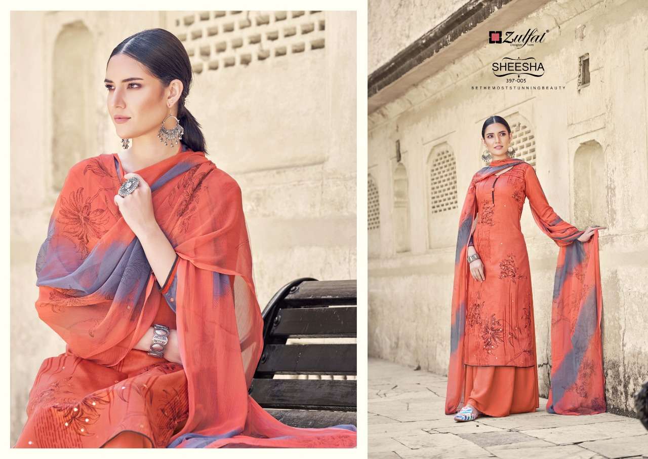 Zulfat Sheesha catalog Exclusive Jam Cotton Dress Material