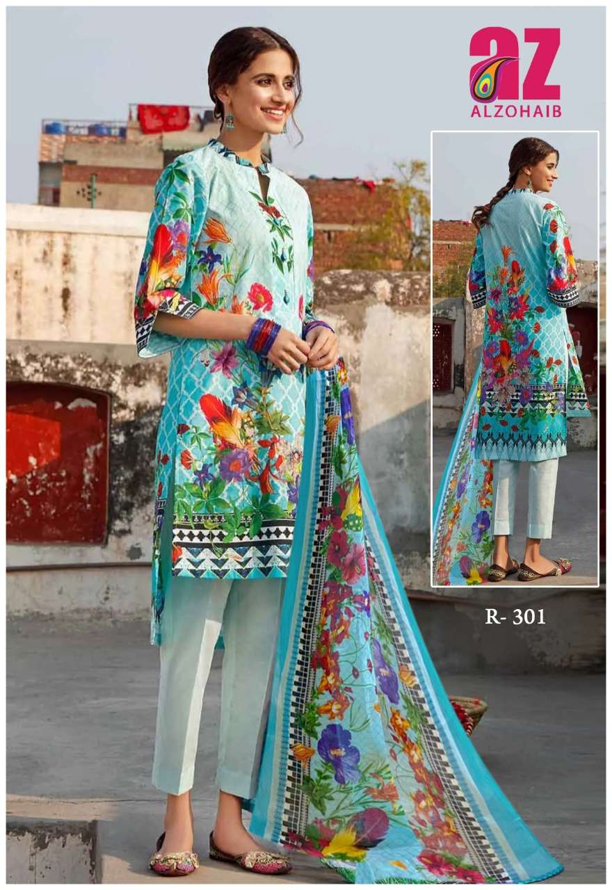 Al Zohaib Roohi Vol 3 Catalog Exclusive Wear Karachi Cotton Dress Materials