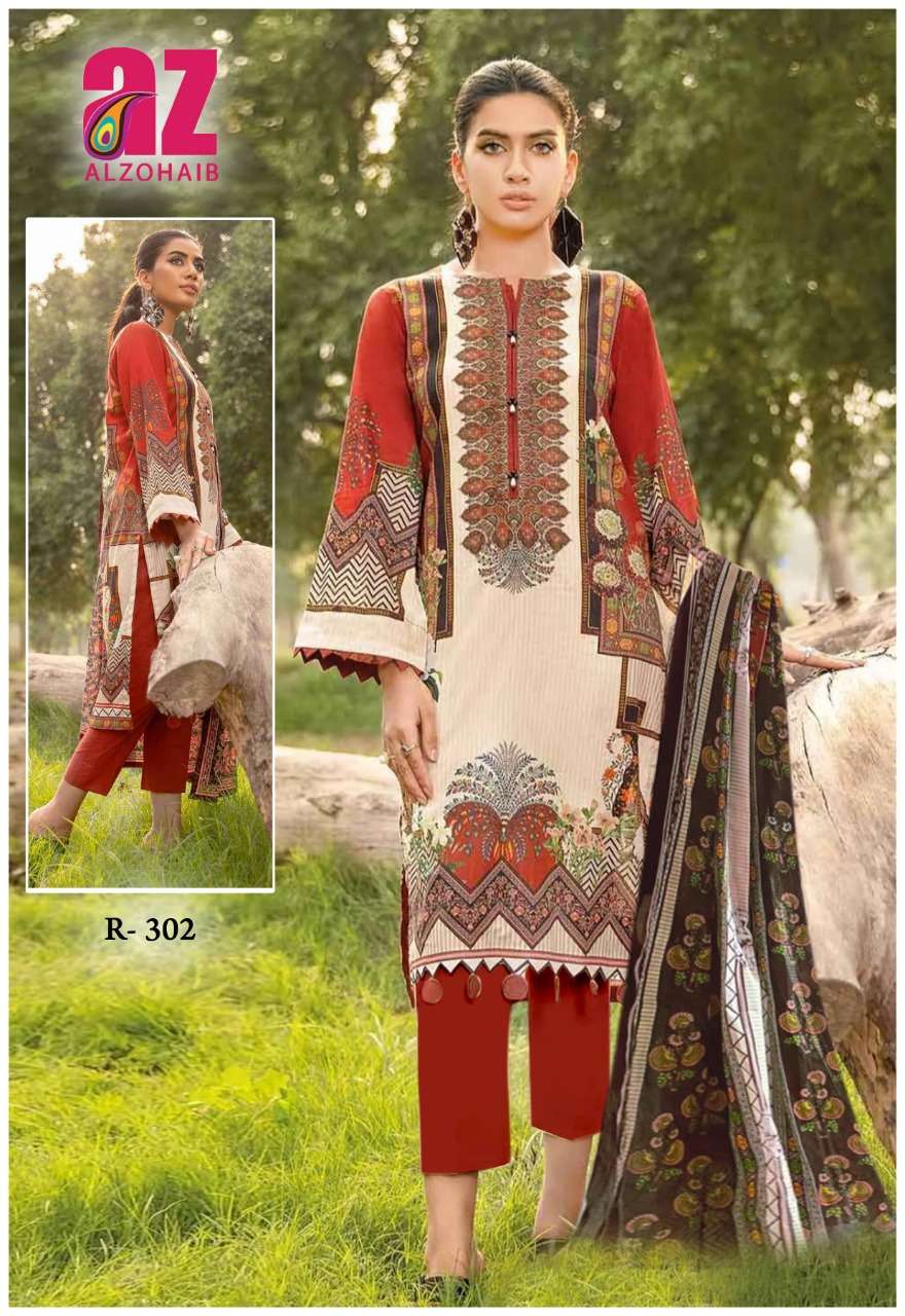 Al Zohaib Roohi Vol 3 Catalog Exclusive Wear Karachi Cotton Dress Materials
