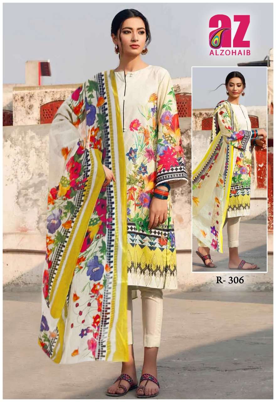 Al Zohaib Roohi Vol 3 Catalog Exclusive Wear Karachi Cotton Dress Materials