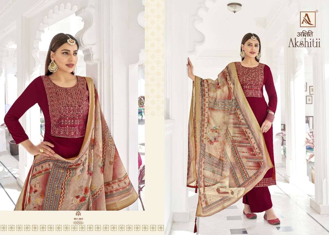 Alok Akshitii Catalog Ethnic Wear Jam Cotton Ladies Dress Materials 