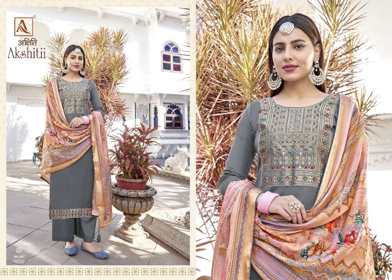 Alok Akshitii Catalog Ethnic Wear Jam Cotton Ladies Dress Materials 