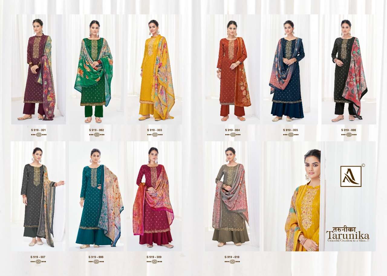 Alok Tarunika Catalog Pure Jam Cotton Designer Wear Ladies Dress Materials 