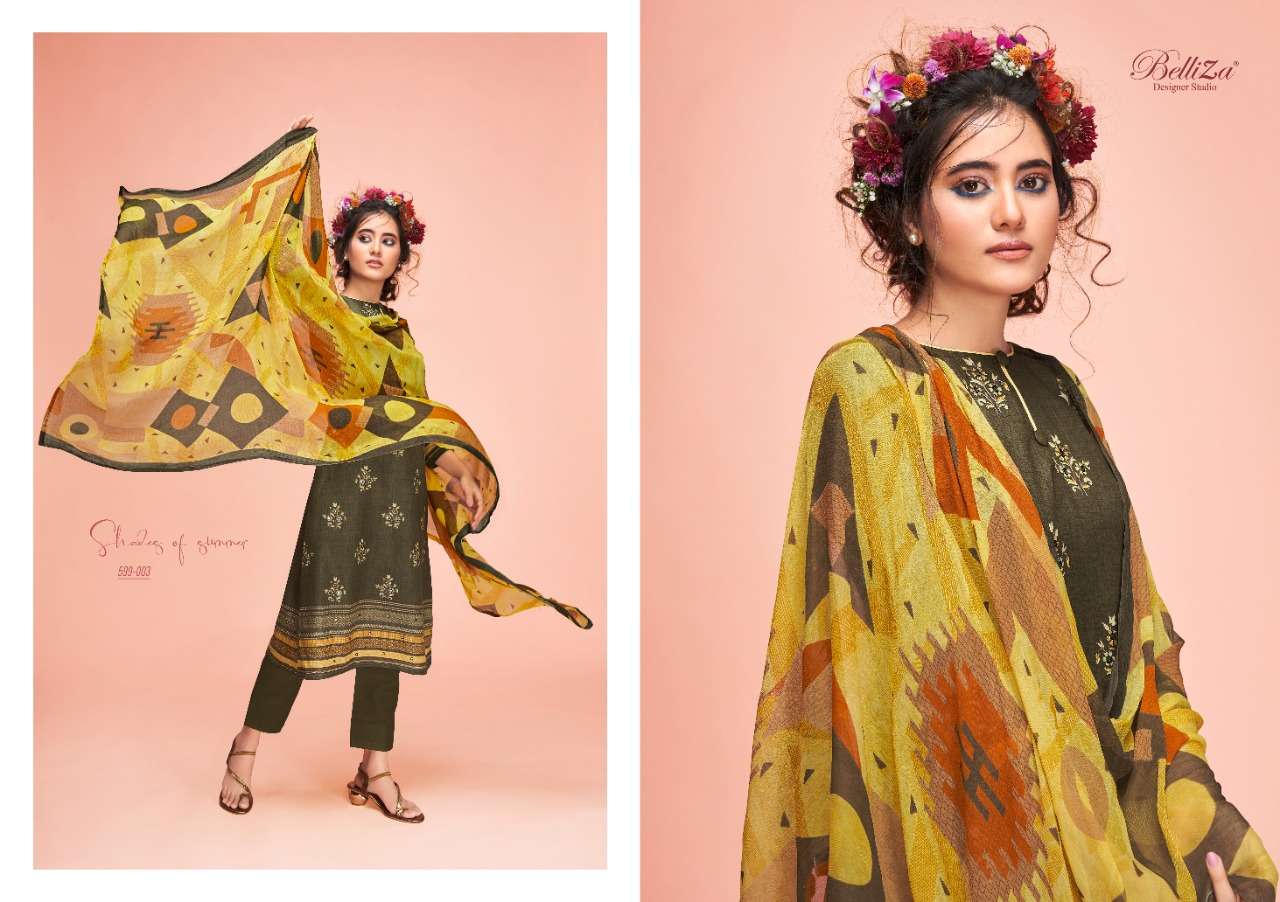 Belliza Ahalya Catalog Festive Wear Summer Cotton Printed Ladies Dress Materials 