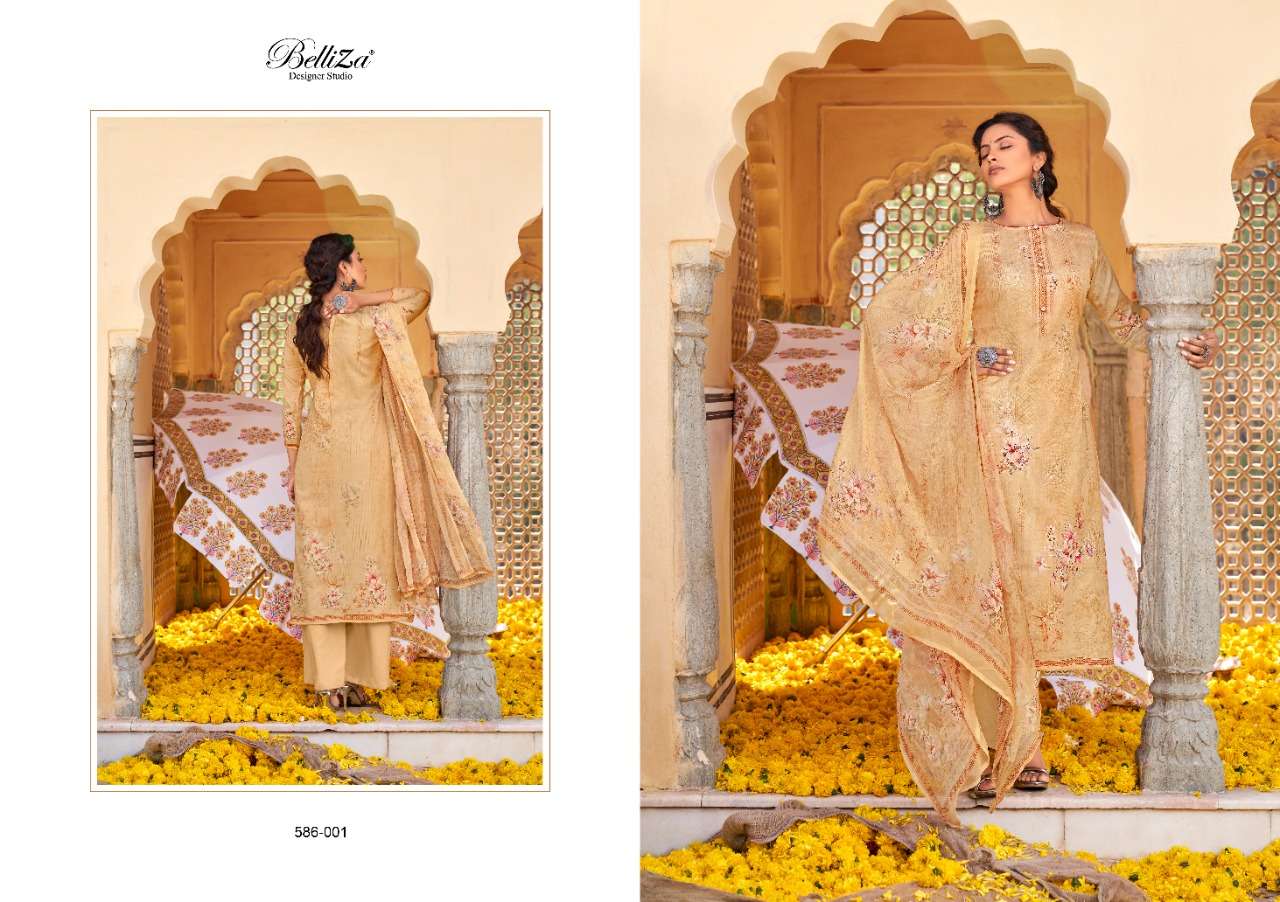 Belliza Harnaaz Catalog Pure Jam Cotton Designer Wear Unstitched Dress Materials