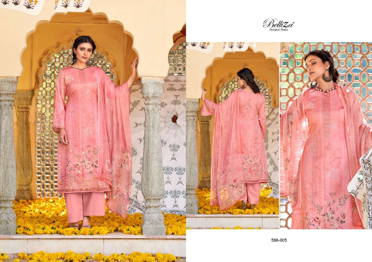 Belliza Harnaaz Catalog Pure Jam Cotton Designer Wear Unstitched Dress Materials