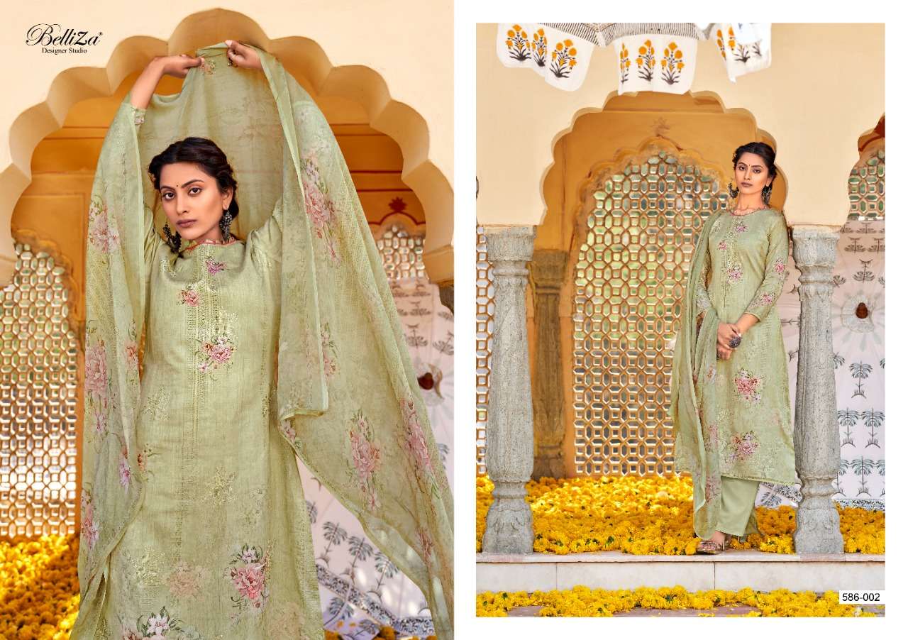 Belliza Harnaaz Catalog Pure Jam Cotton Designer Wear Unstitched Dress Materials