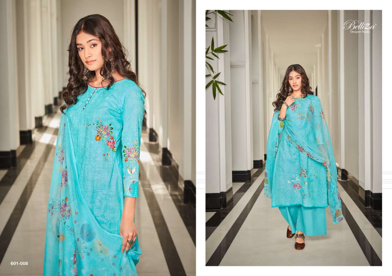 Belliza Namika Vol 2 Catalog Designer Wear Pure Cotton Linen Printed Ladies Dress Materials 