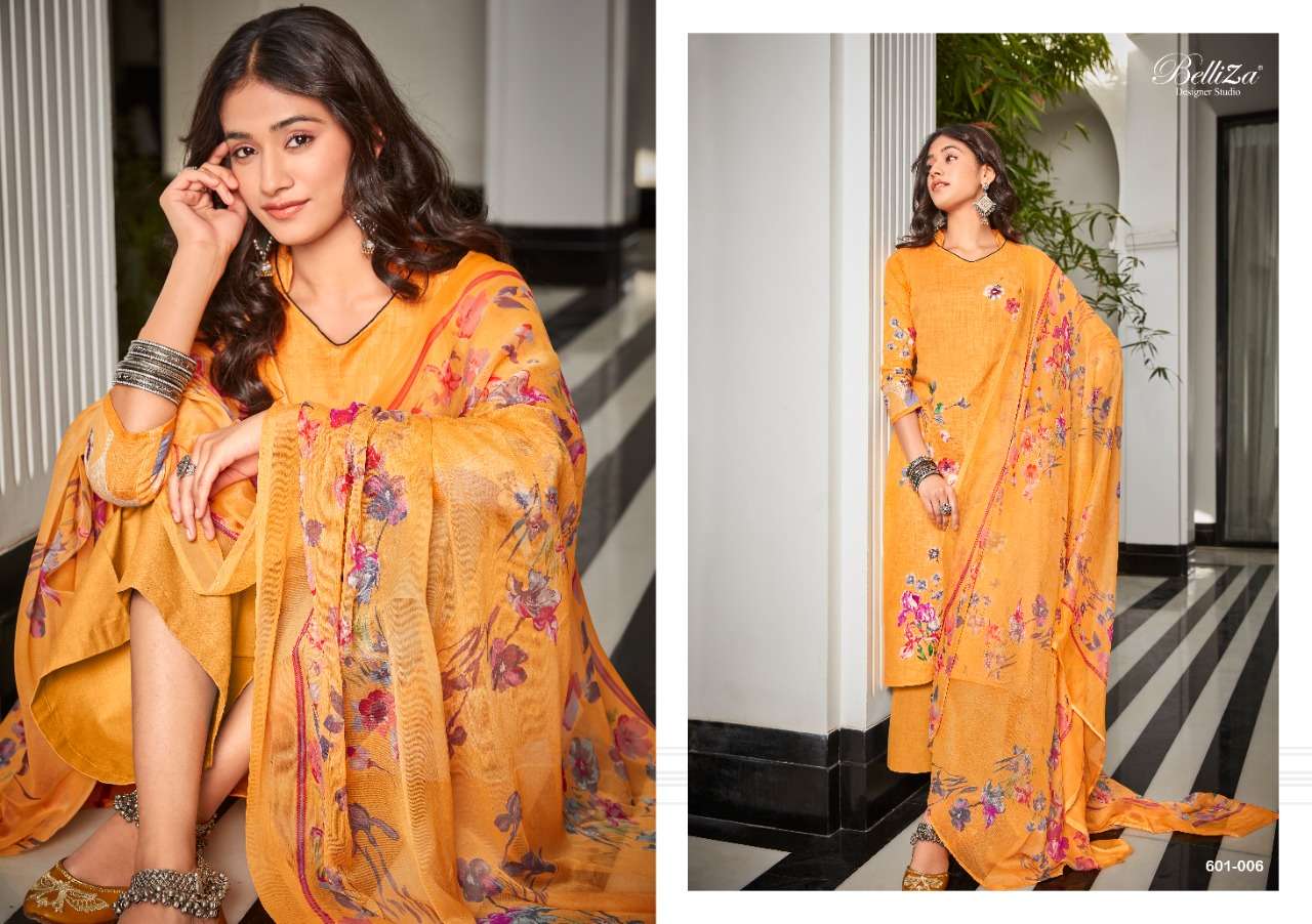 Belliza Namika Vol 2 Catalog Designer Wear Pure Cotton Linen Printed Ladies Dress Materials 