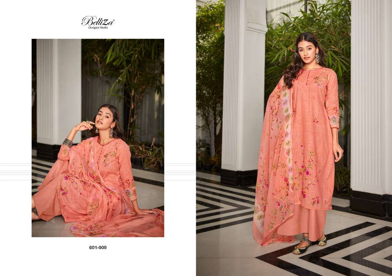 Belliza Namika Vol 2 Catalog Designer Wear Pure Cotton Linen Printed Ladies Dress Materials 