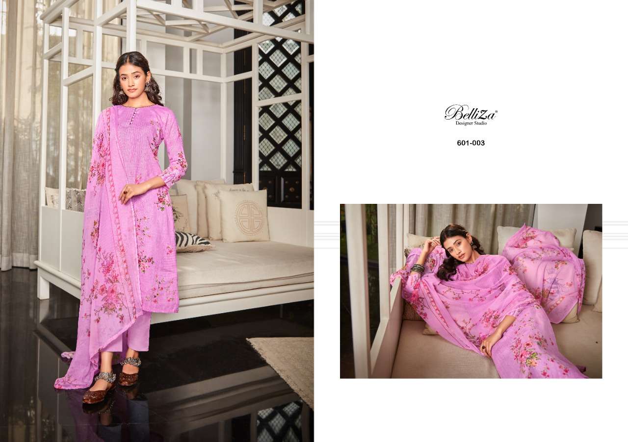 Belliza Namika Vol 2 Catalog Designer Wear Pure Cotton Linen Printed Ladies Dress Materials 