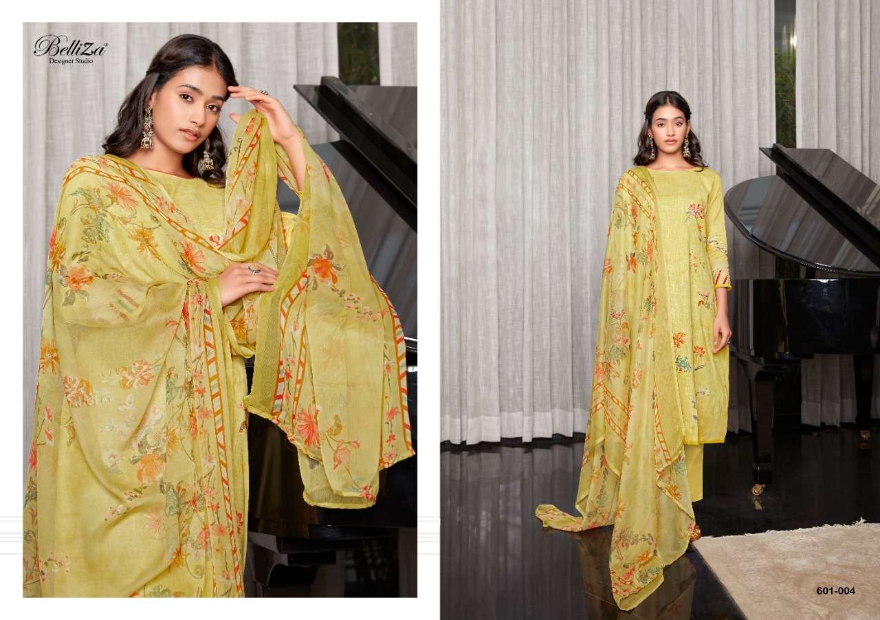 Belliza Namika Vol 2 Catalog Designer Wear Pure Cotton Linen Printed Ladies Dress Materials 