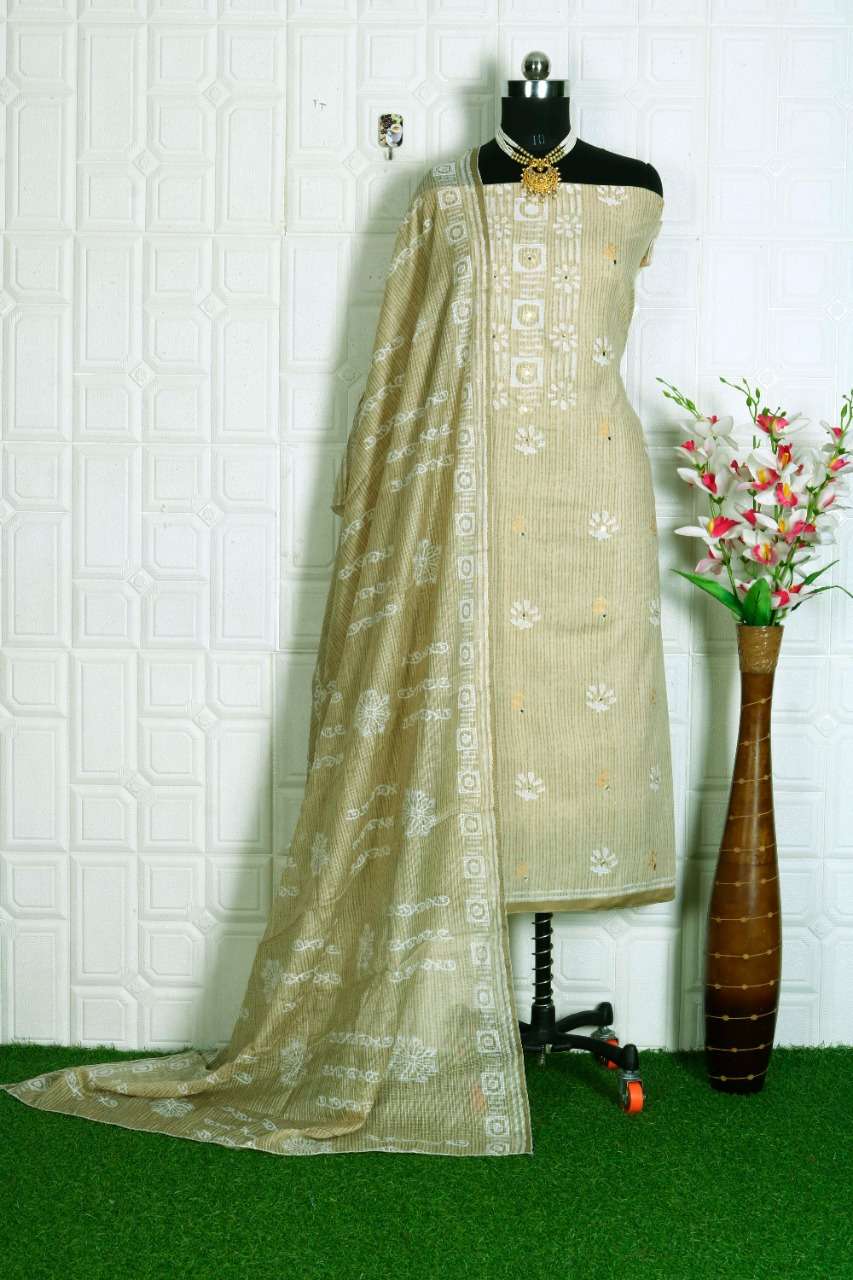 Bipson Khushboo 1800 Catalog Designer Wear Pure Cotton Mirror Work Dress Materials 