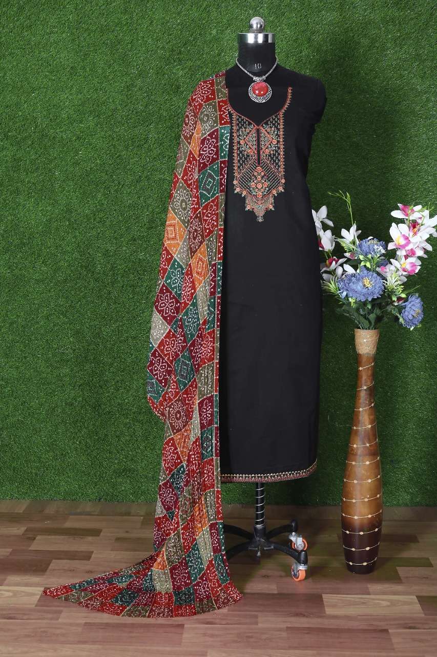 Bipson Sunehari 1011 Catalog Designer Wear Pure Cotton Embroidery Unstitched Dress Materials 