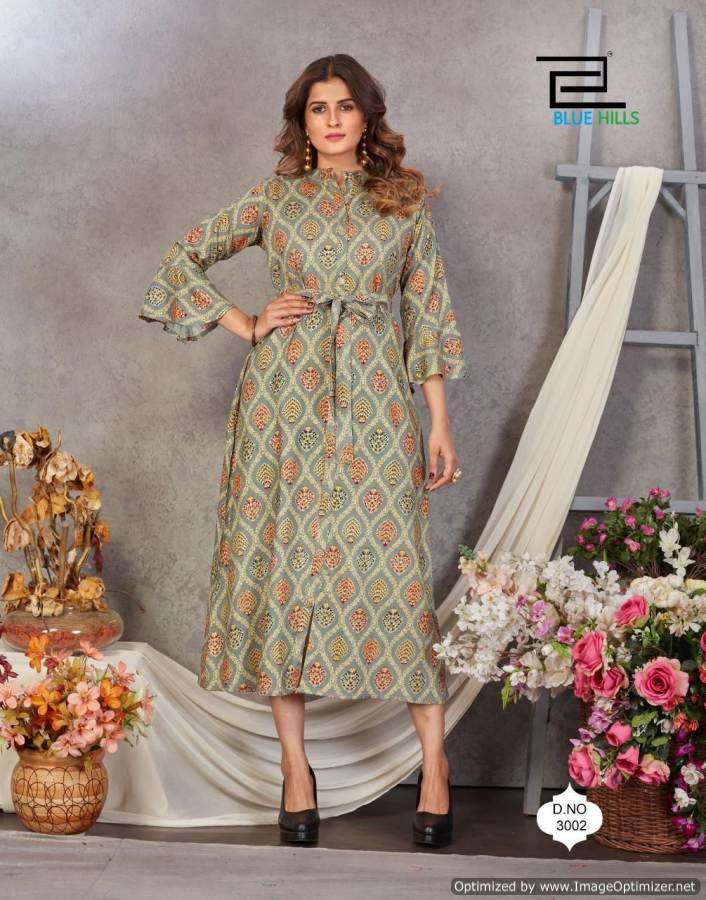 Mustard Nx Presents Bells And Belts Rayon Fabric With Belt Kurti At  Wholesale Rate