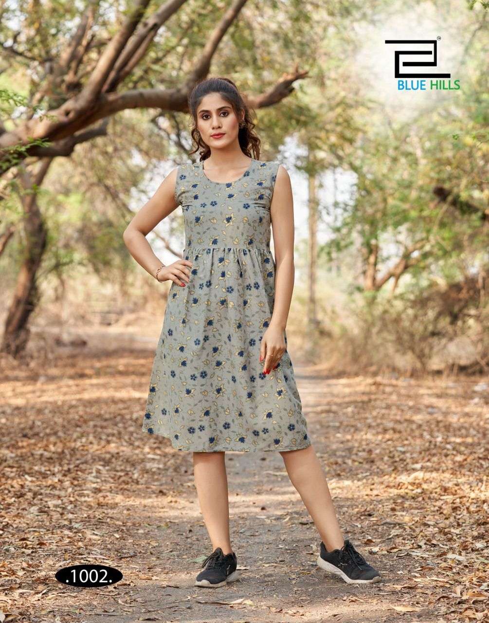 Blue Hills Short Top Vol 1 Catalog Casual Wear Rayon Short Kurtis