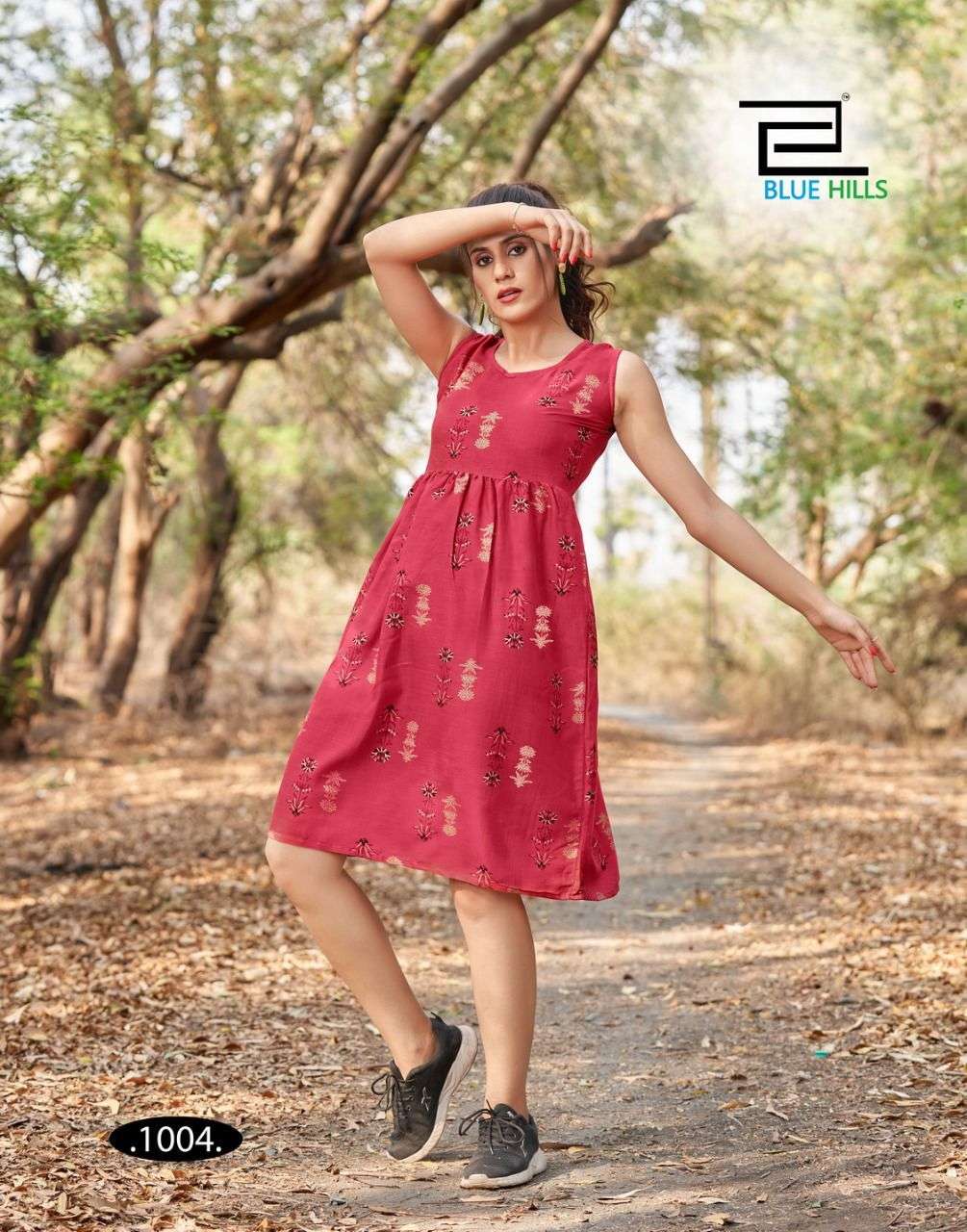 Blue Hills Short Top Vol 1 Catalog Casual Wear Rayon Short Kurtis