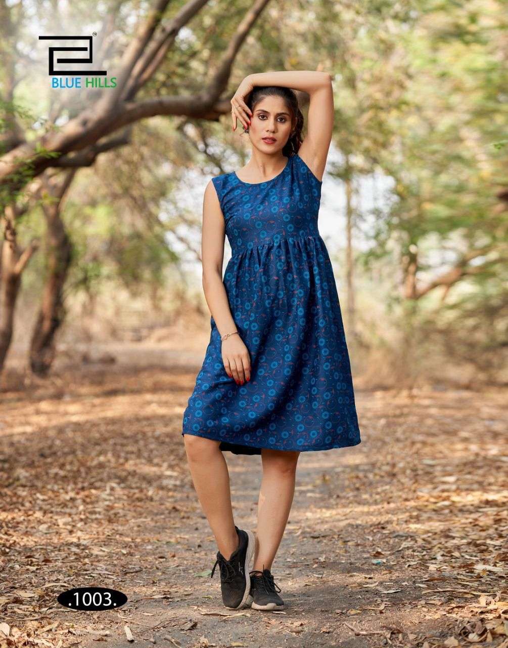 Blue Hills Short Top Vol 1 Catalog Casual Wear Rayon Short Kurtis