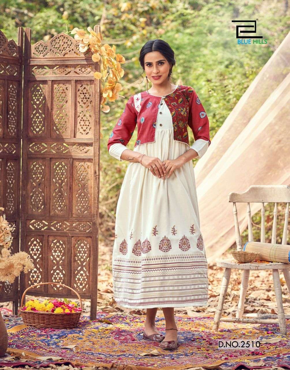 Blue Hills Trend Vol 25 Catalog Party Wear Long Anarkali Kurti With Jacket 