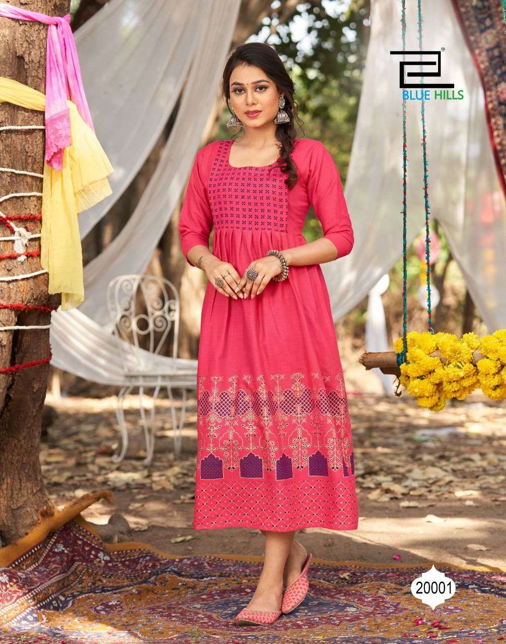 Blue Hills Trend Vol 25 Catalog Party Wear Long Anarkali Kurtis 