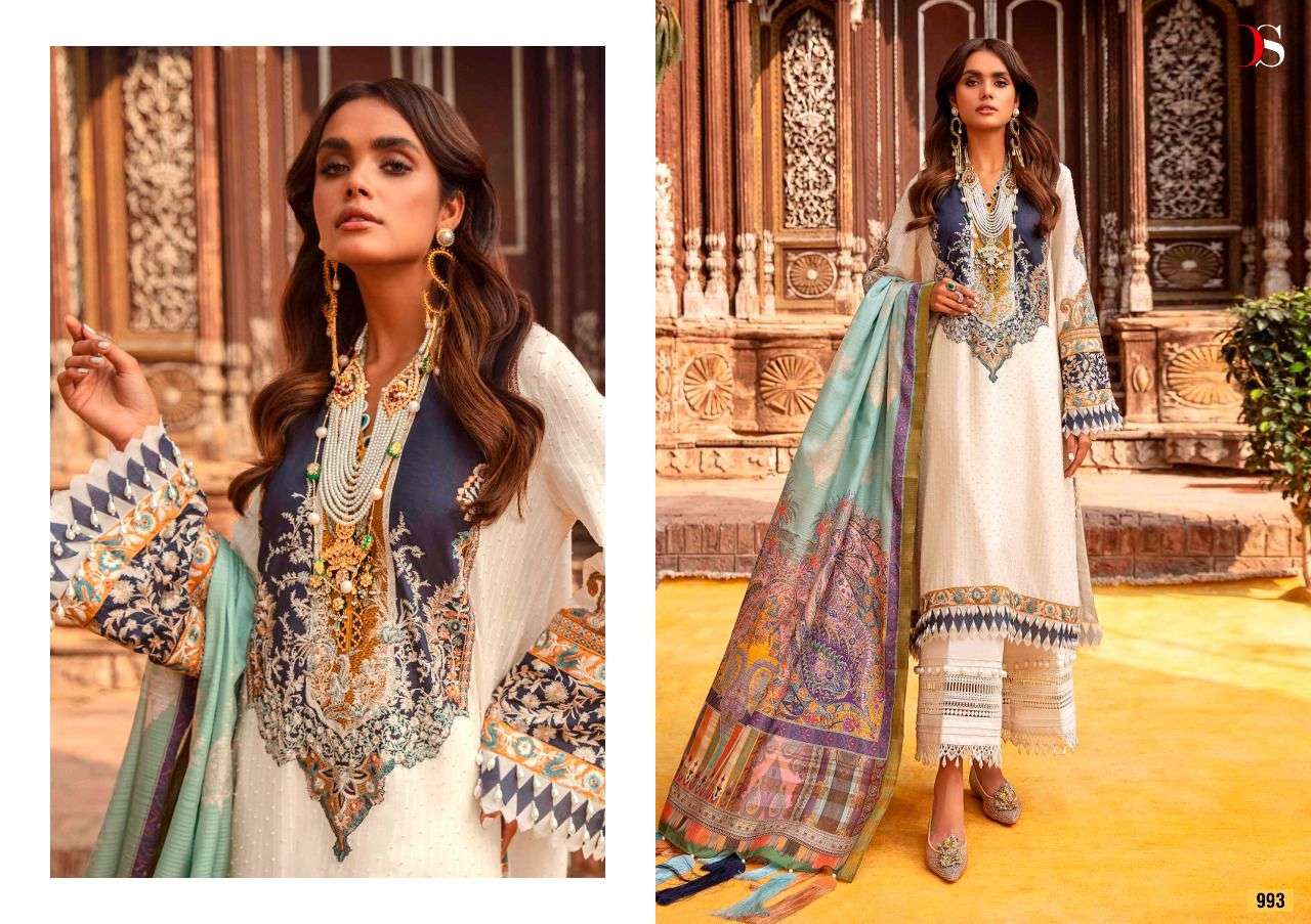 Deepsy Sana Safinaz Luxury 22 Catalog Party Wear Cotton Embroidery Pakistani Salwar Suits 